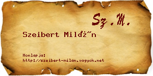 Szeibert Milán névjegykártya